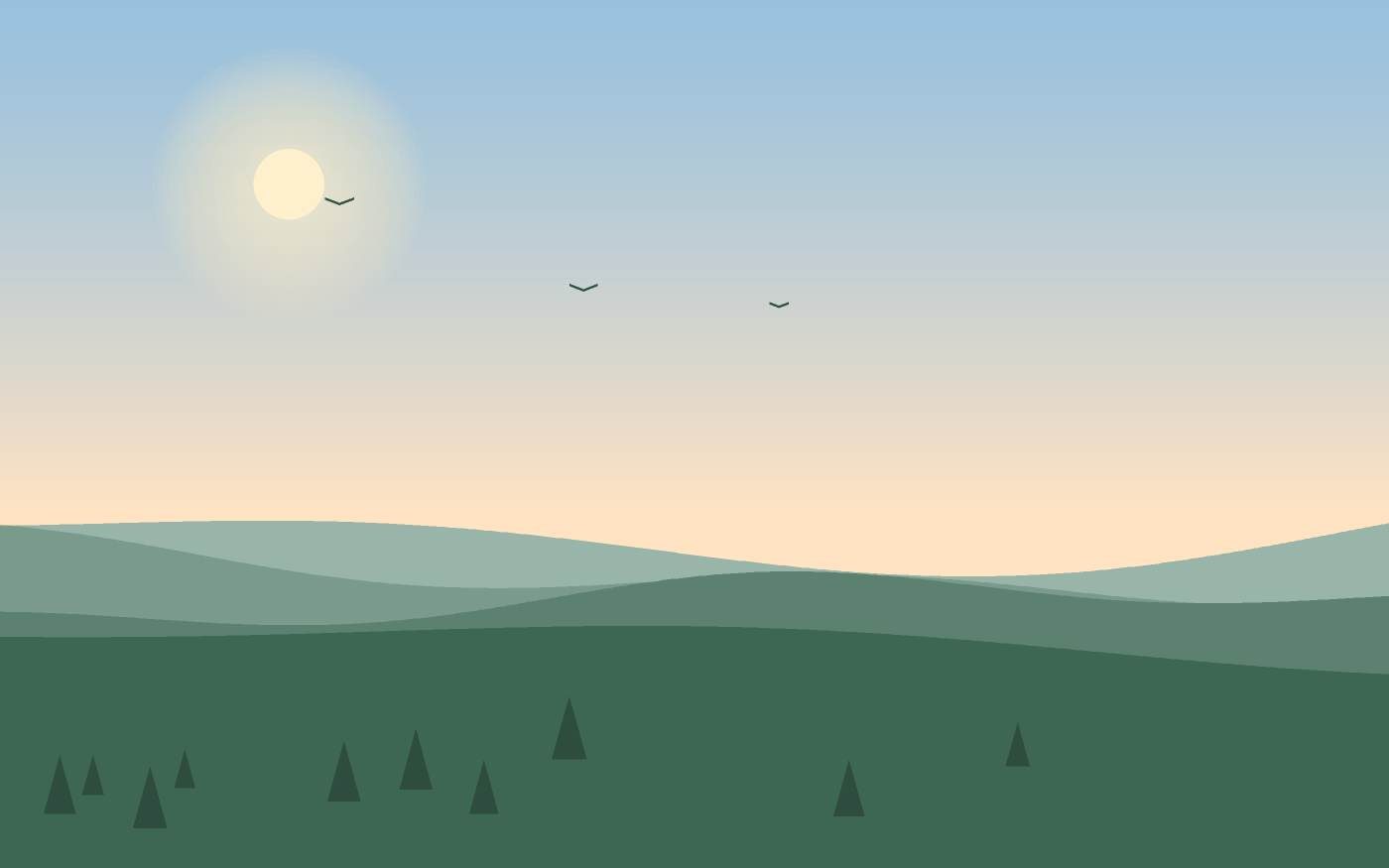 Illustrazione di un paesaggio